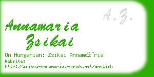 annamaria zsikai business card